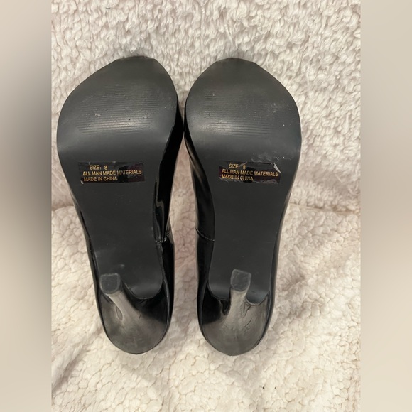 Charlotte Russe Black Patent Peep Toe Heels - Picture 7 of 8